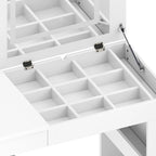 Modern Makeup Vanity, with Mirror, Lights & Large Storage
