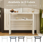 Modern Minimalist Entryway Console Table with Rounded Edges and Shelf