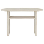 Modern Minimalist Entryway Console Table with Rounded Edges and Shelf