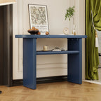 Modern Minimalist Entryway Console Table with Rounded Edges and Shelf