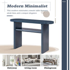 Modern Minimalist Entryway Console Table with Rounded Edges and Shelf