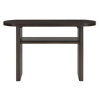 Modern Minimalist Entryway Console Table with Rounded Edges and Shelf