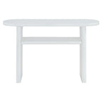 Modern Minimalist Entryway Console Table with Rounded Edges and Shelf