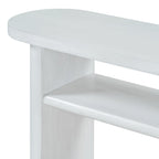 Modern Minimalist Entryway Console Table with Rounded Edges and Shelf