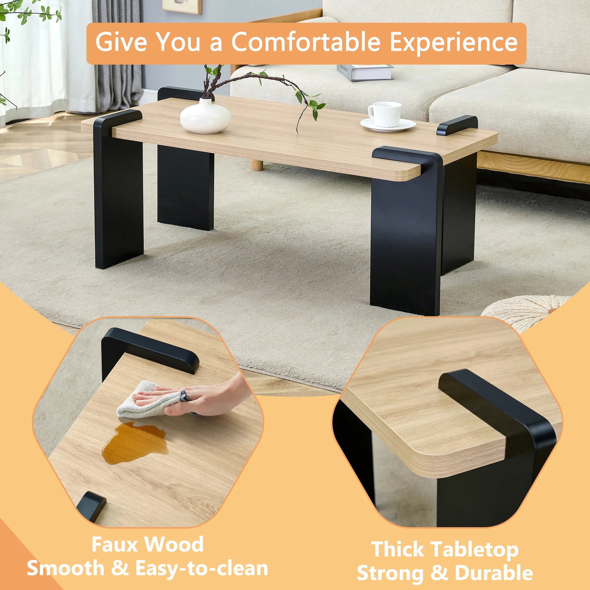 Modern Minimalist MDF Coffee Table