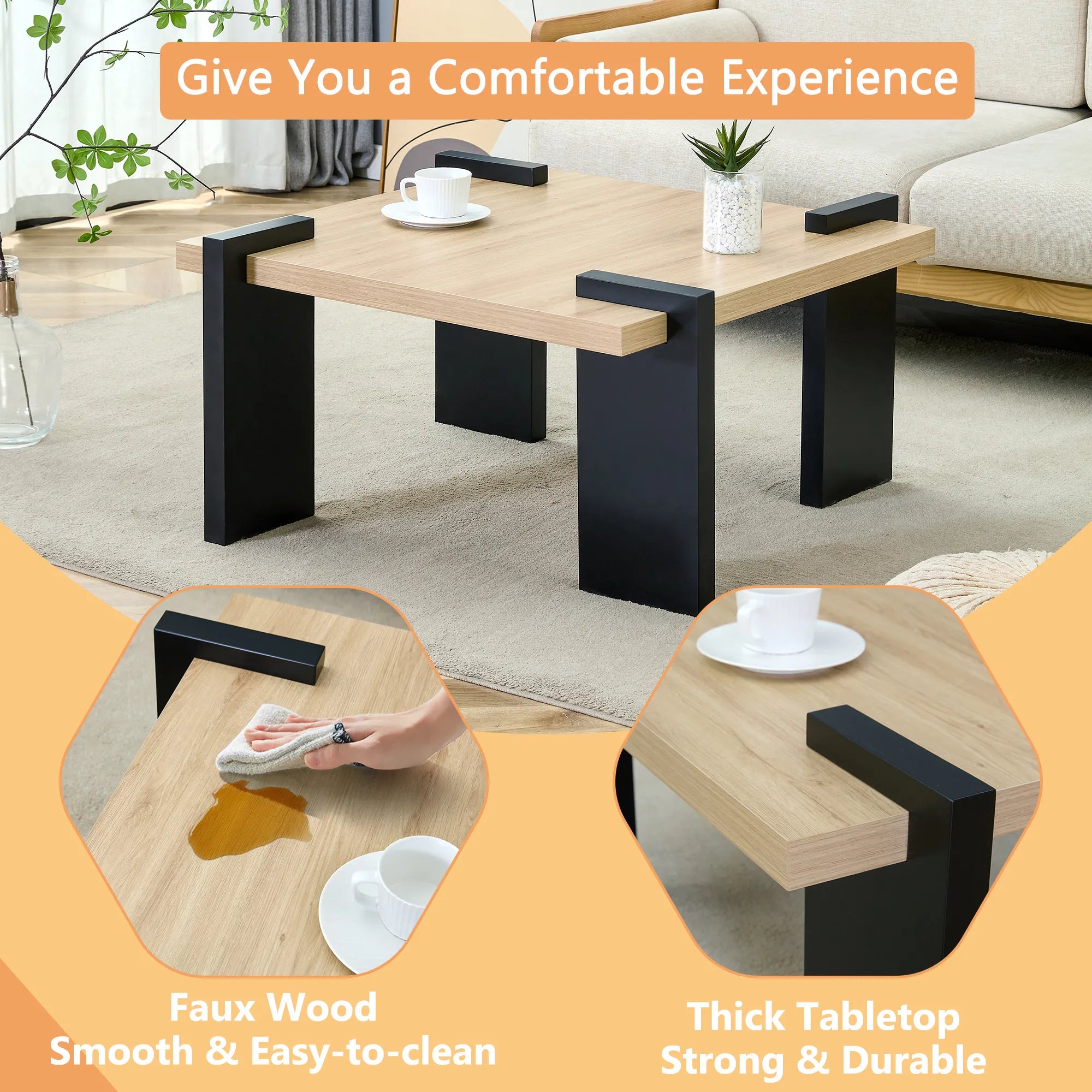 Modern Minimalist MDF Coffee Table