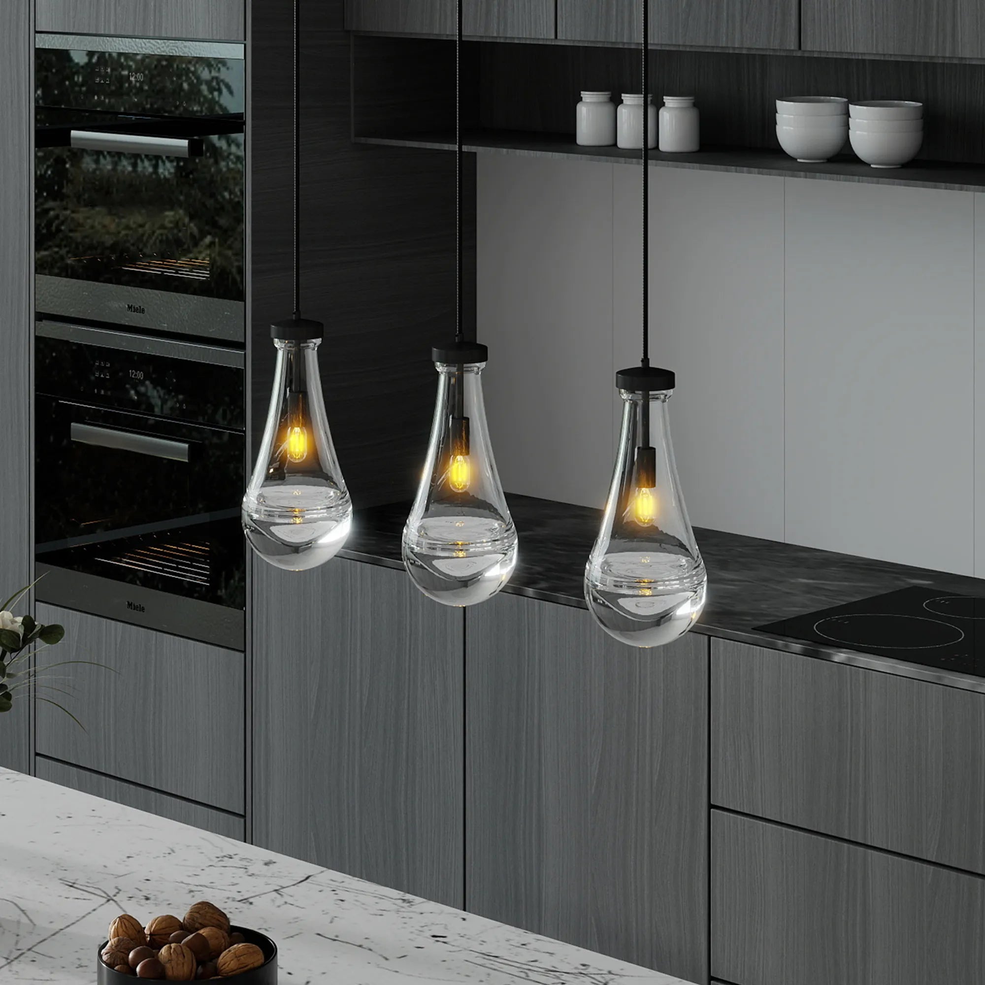 Modern Raindrop Glass Pendant Light