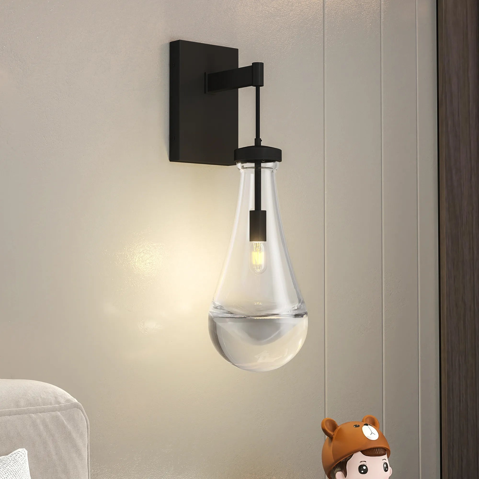 Modern Raindrop Glass Wall Sconce