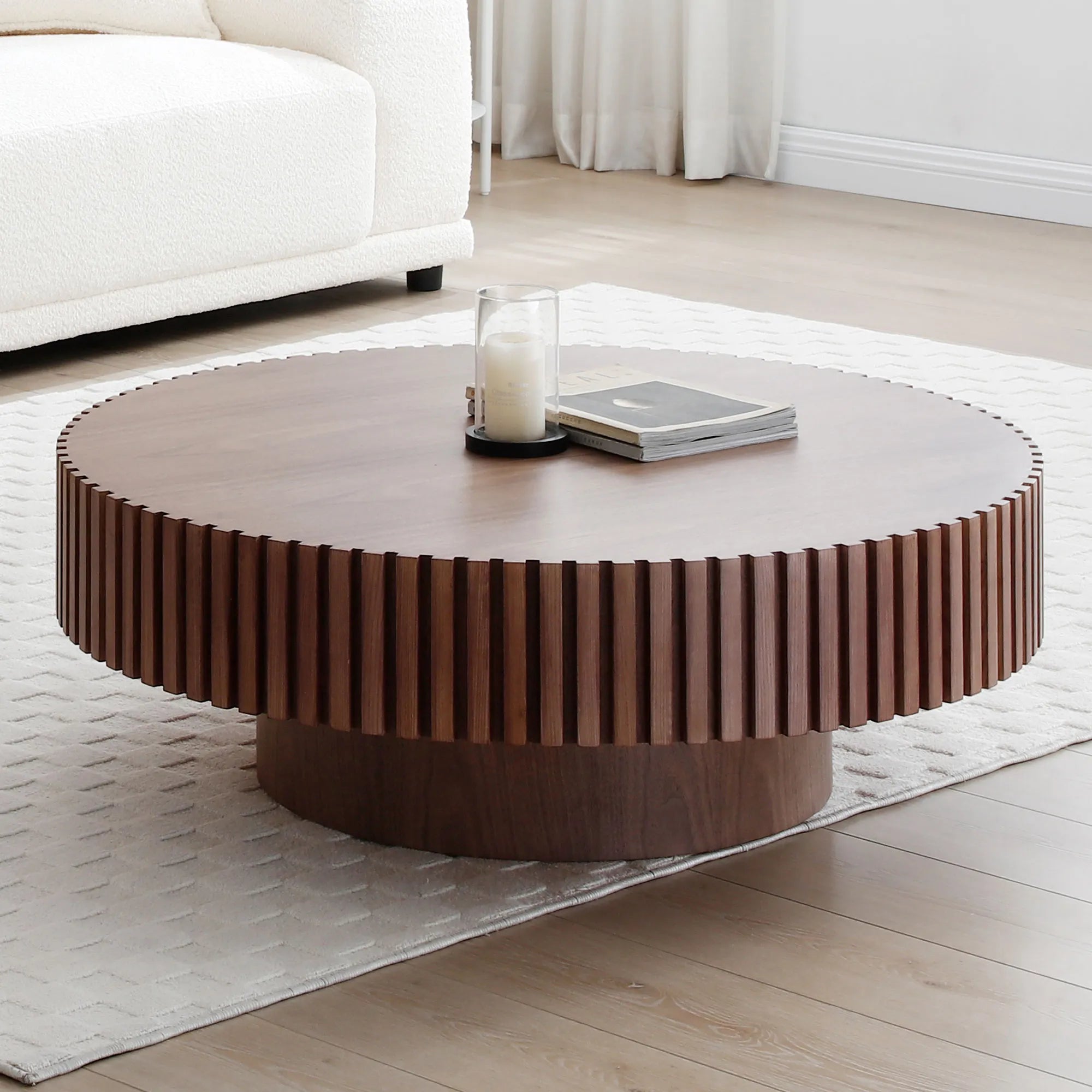 Modern Round Handcraft Drum Coffee Table