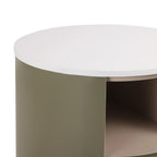 Modern Round Nightstand with Drawer