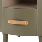 Modern Round Nightstand with Drawer