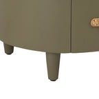 Modern Round Nightstand with Drawer