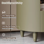 Modern Round Nightstand with Drawer