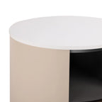 Modern Round Nightstand with Drawer