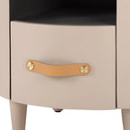 Modern Round Nightstand with Drawer