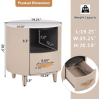 Modern Round Nightstand with Drawer