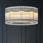 Modern Round Ripple Crystal Chandelier