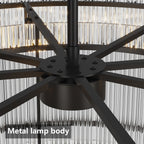 Modern Round Ripple Crystal Chandelier