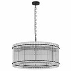 Modern Round Ripple Crystal Chandelier
