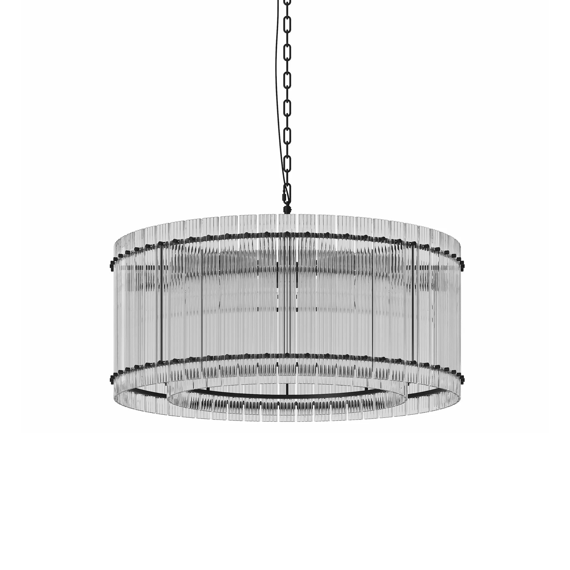 Modern Round Ripple Crystal Chandelier