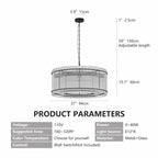 Modern Round Ripple Crystal Chandelier