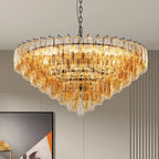 Modern Smoke Glass Round Chandelier