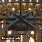 Modern Smoke Glass Round Chandelier