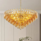 Modern Smoke Glass Round Chandelier