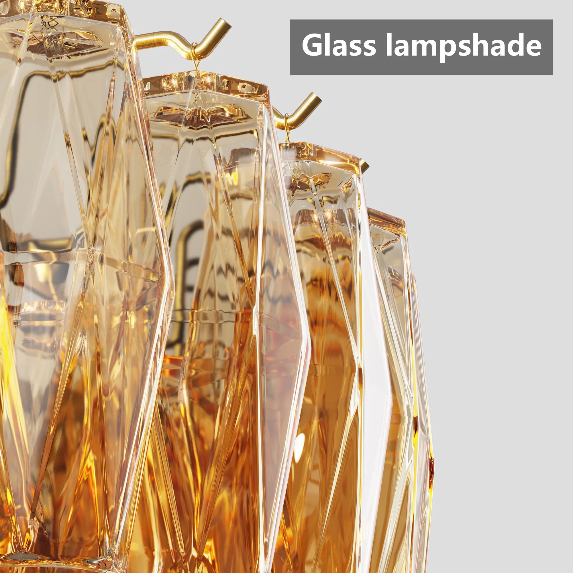 Modern Smoke Glass Round Chandelier