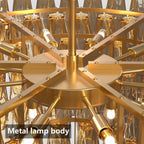 Modern Smoke Glass Round Chandelier