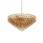Modern Smoke Glass Round Chandelier