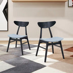Modern Soft Upholstered Wooden Dining Chairs Set