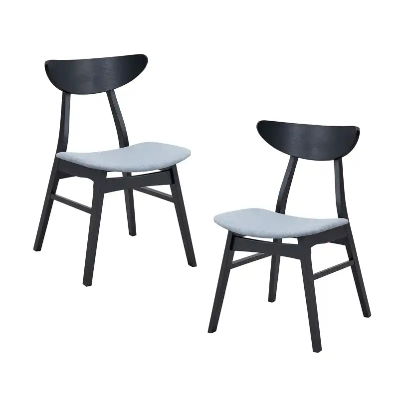Modern Soft Upholstered Wooden Dining Chairs Set