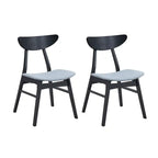 Modern Soft Upholstered Wooden Dining Chairs Set