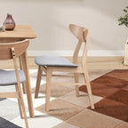 Modern Soft Upholstered Wooden Dining Chairs Set
