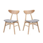 Modern Soft Upholstered Wooden Dining Chairs Set