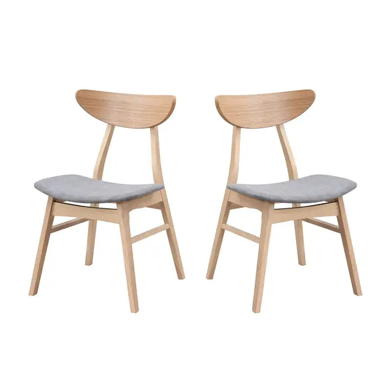 Modern Soft Upholstered Wooden Dining Chairs Set