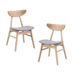 Modern Soft Upholstered Wooden Dining Chairs Set