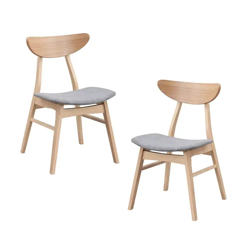 Modern Soft Upholstered Wooden Dining Chairs Set