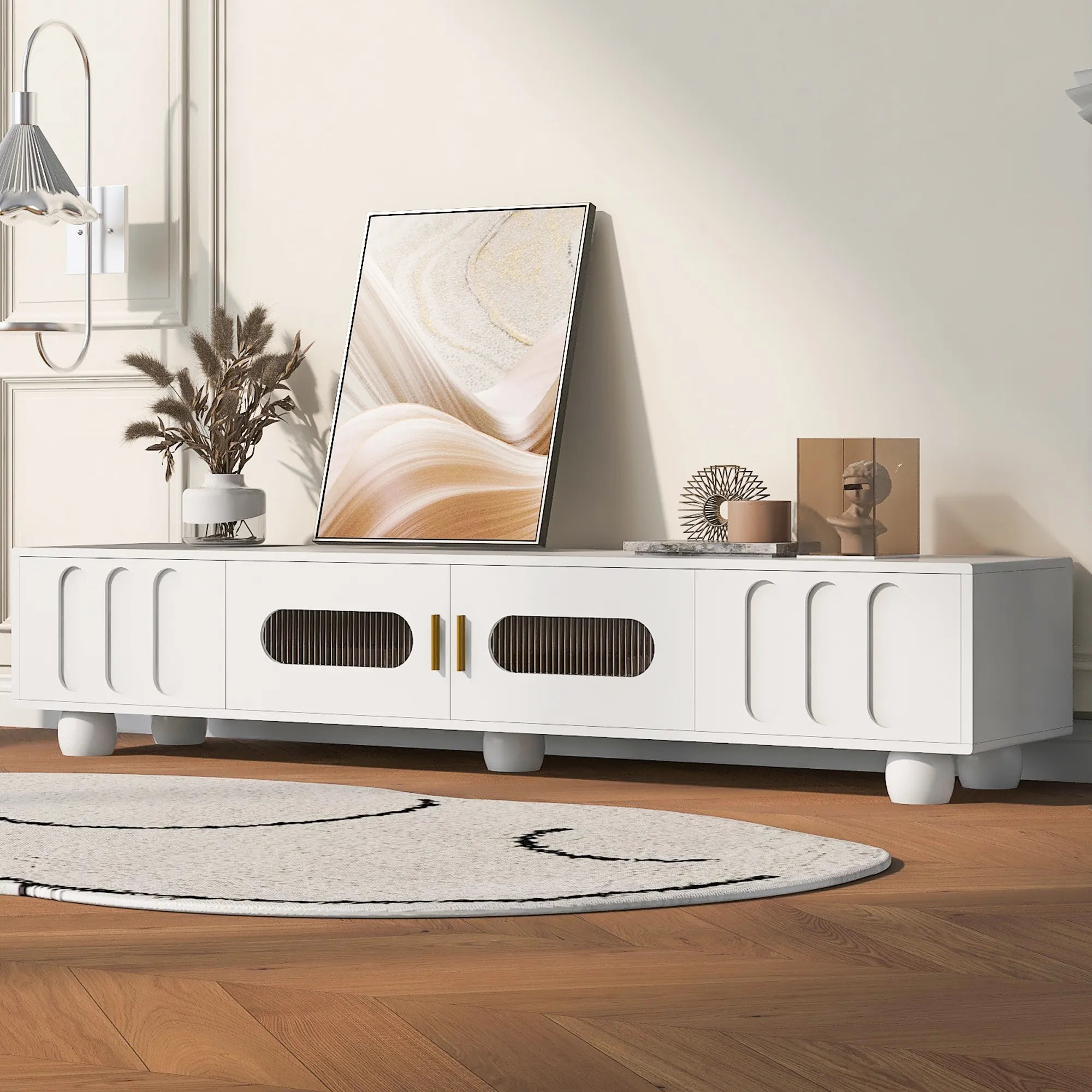 Modern TV Stand Media Console for TVs up to 80 Inches