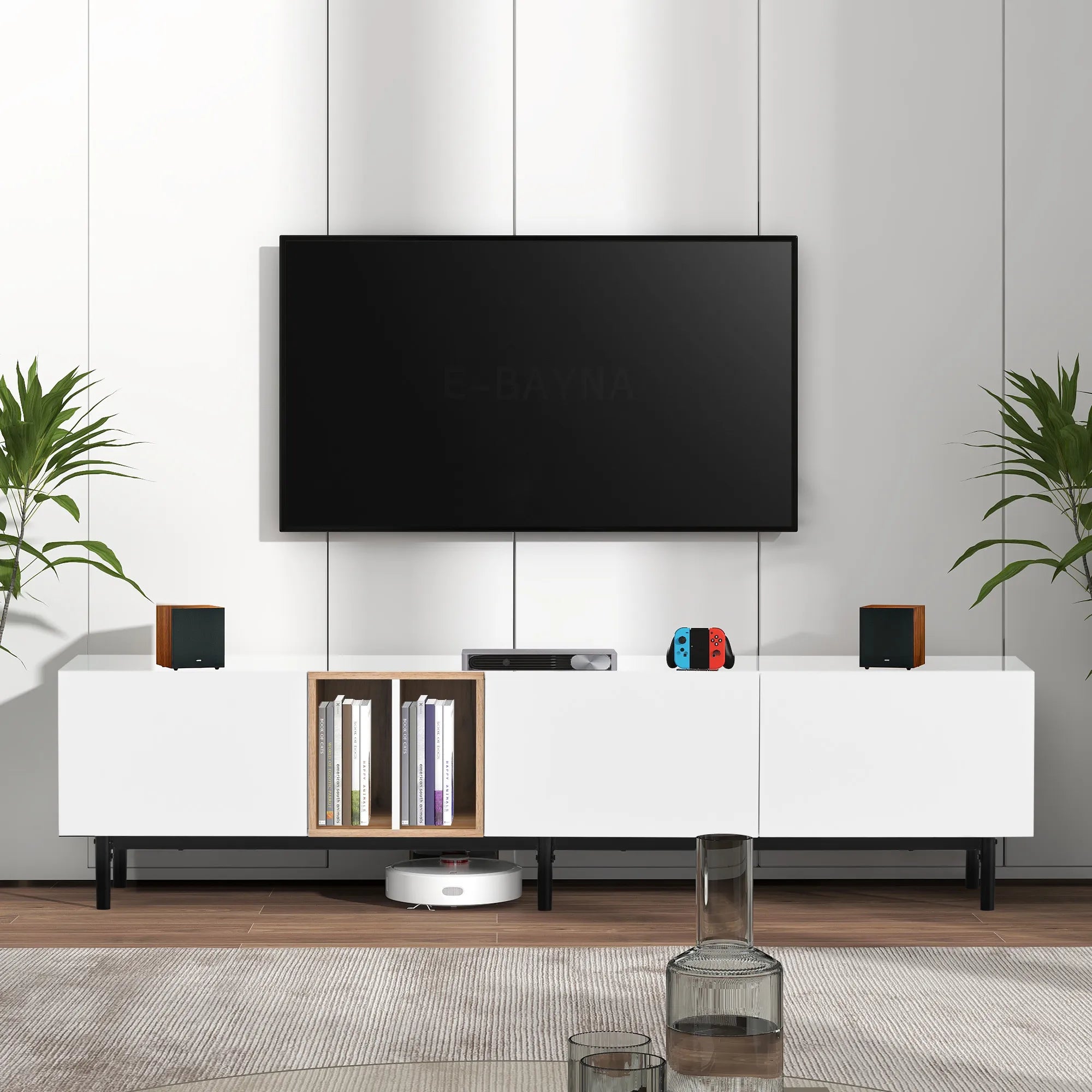 Modern TV Stand Media Console with Large Storage