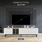 Modern TV Stand Media Console with Large Storage