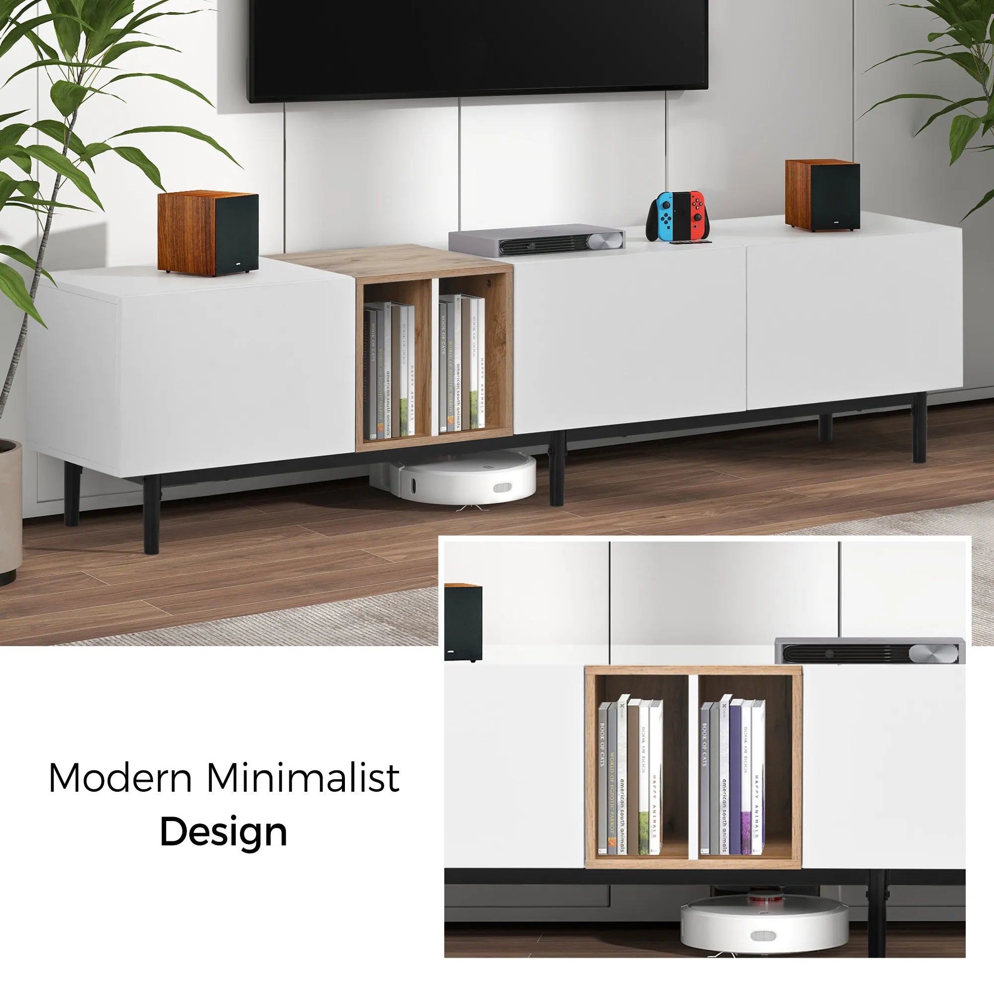 Modern TV Stand Media Console with Large Storage