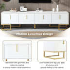 Modern TV Stand with Geometric Lines