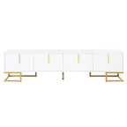 Modern TV Stand with Geometric Lines