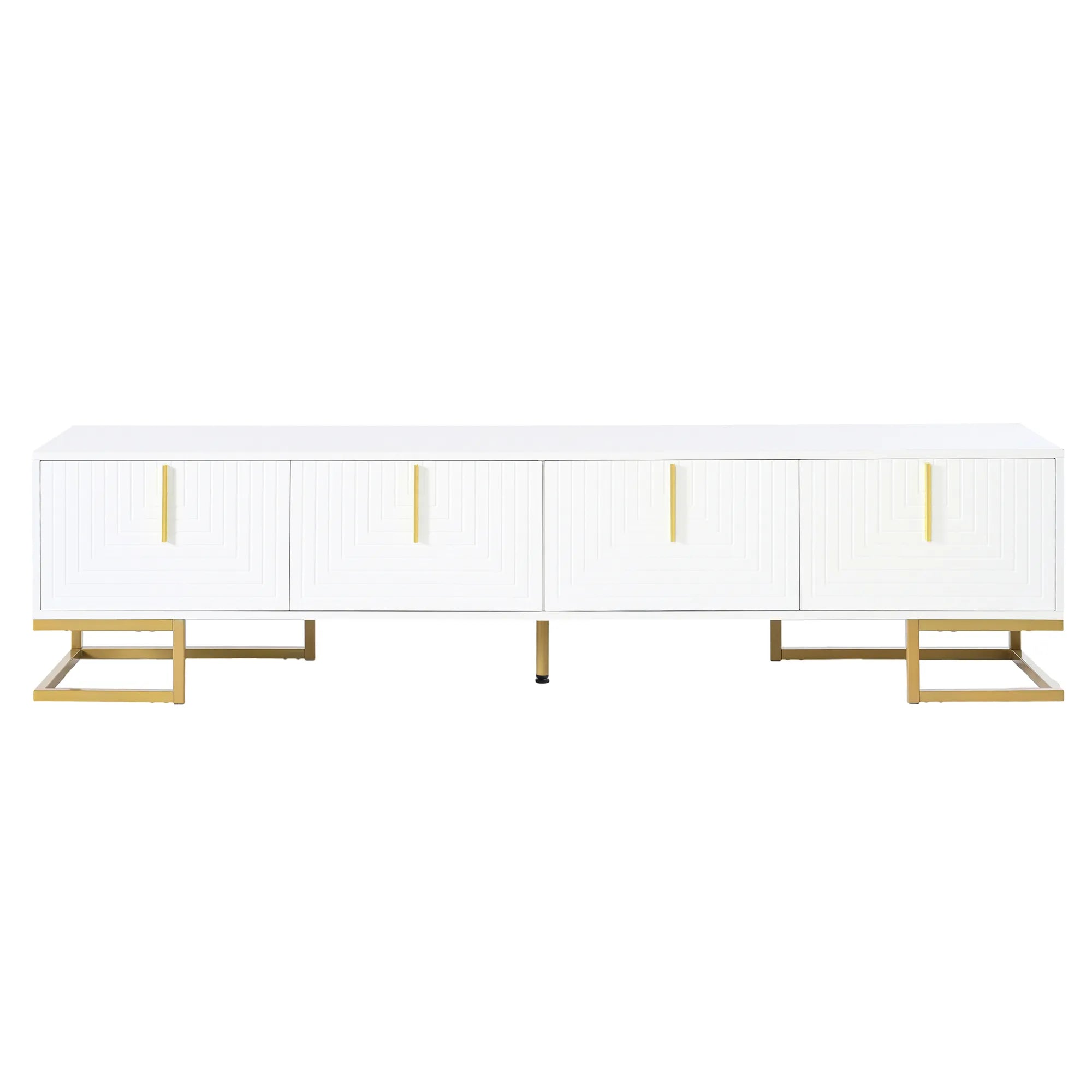 Modern TV Stand with Geometric Lines