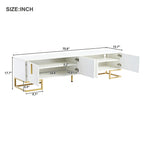 Modern TV Stand with Geometric Lines