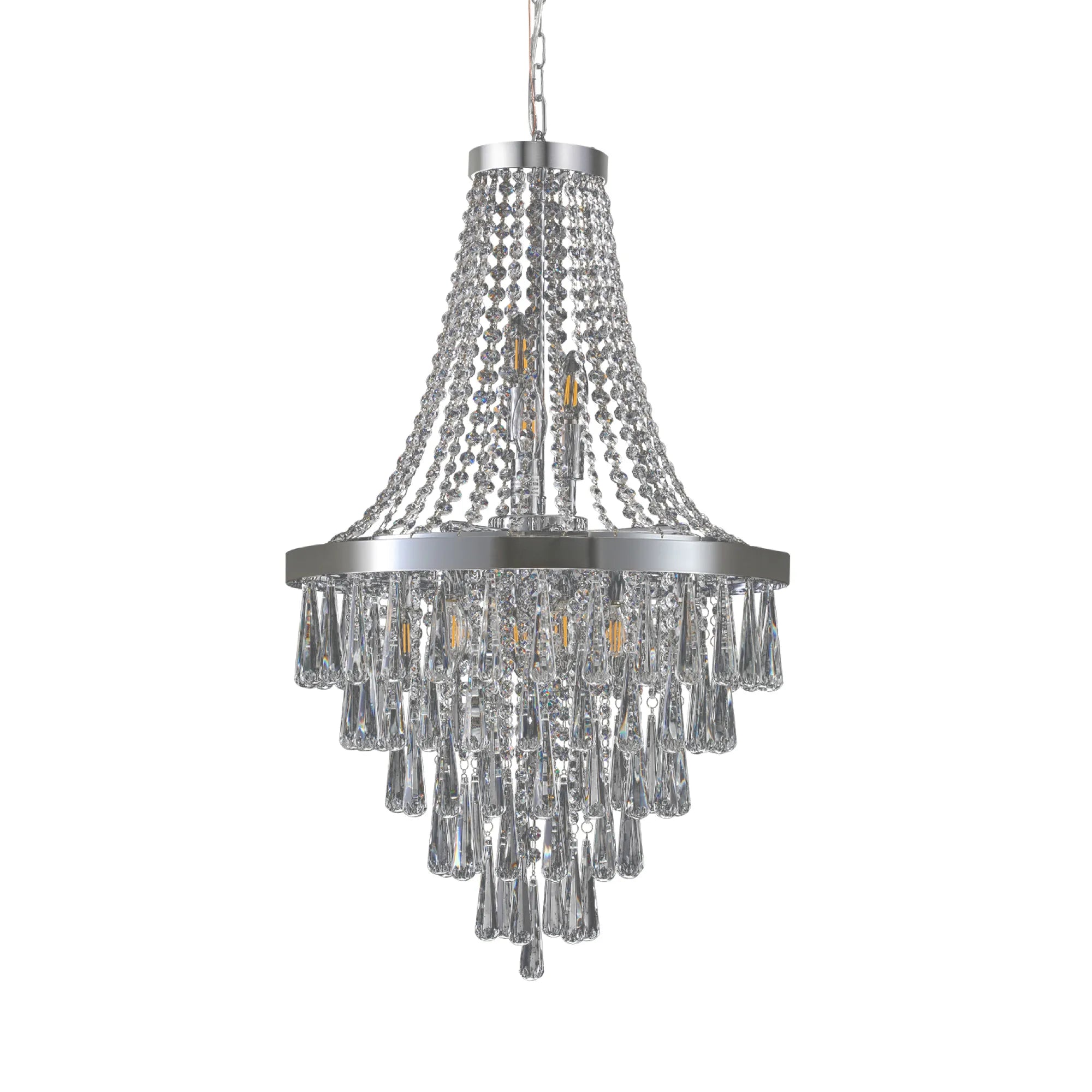 Modern Tiered Crystal Chandelier