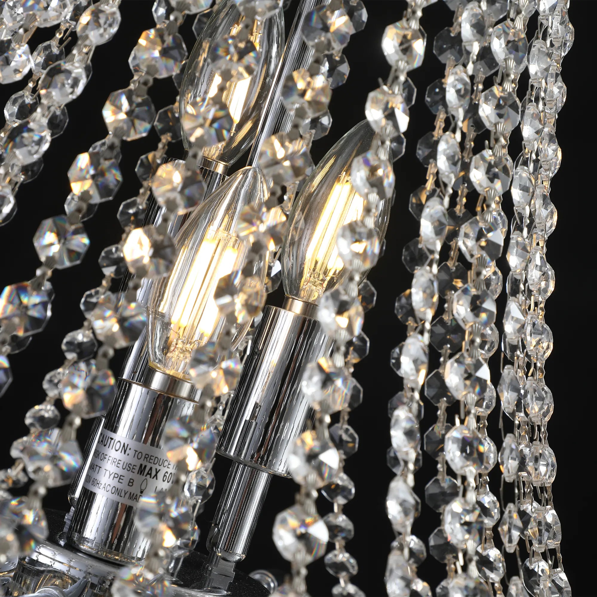 Modern Tiered Crystal Chandelier