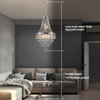 Modern Tiered Crystal Chandelier